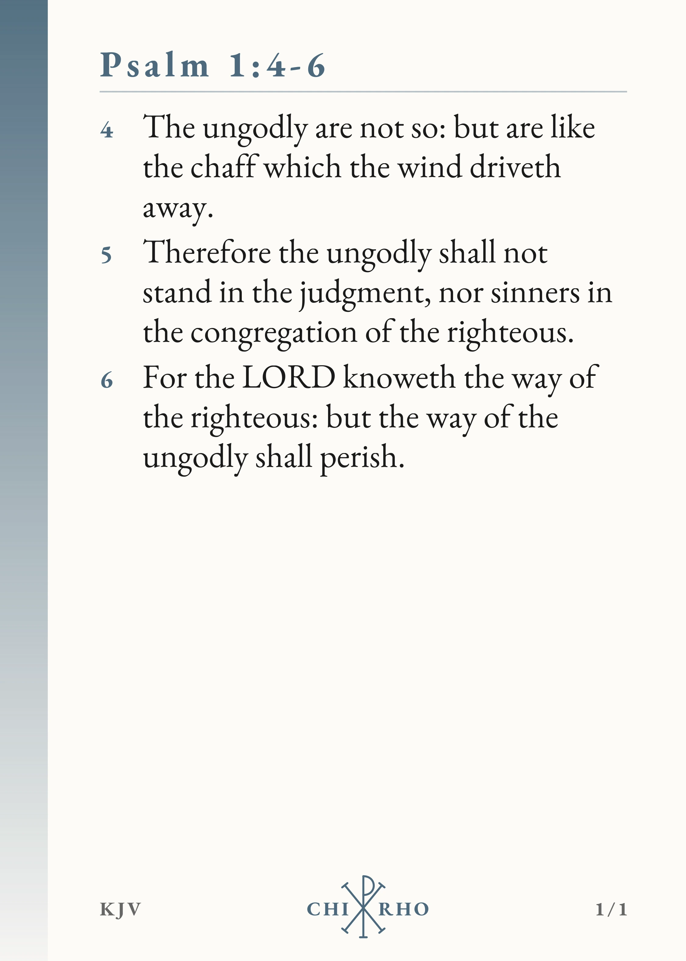 Psalm 1 card 2