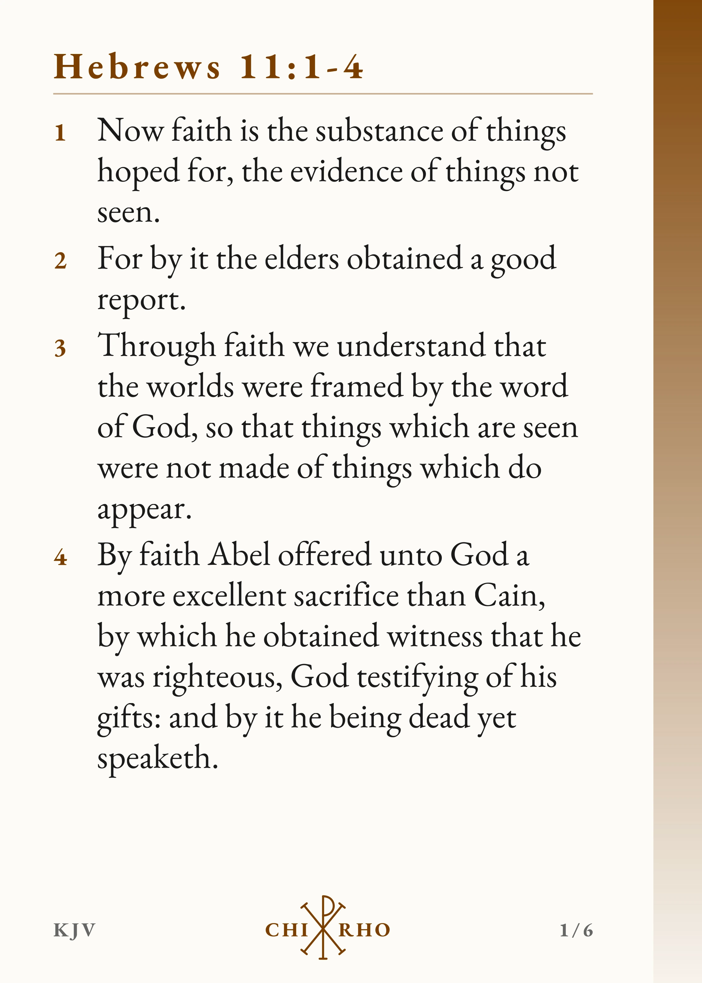Hebrews 11 card front