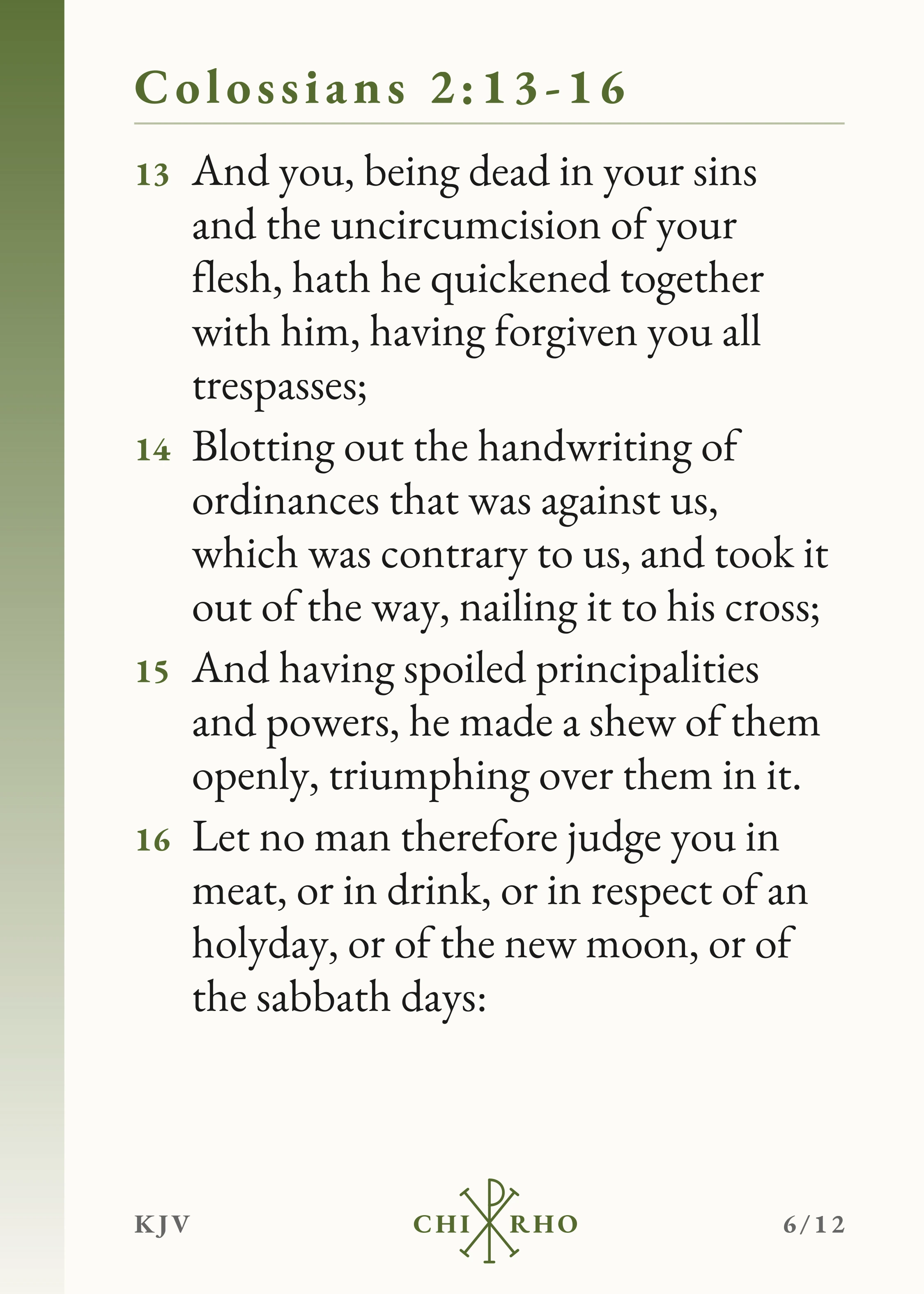 Colossians card 12