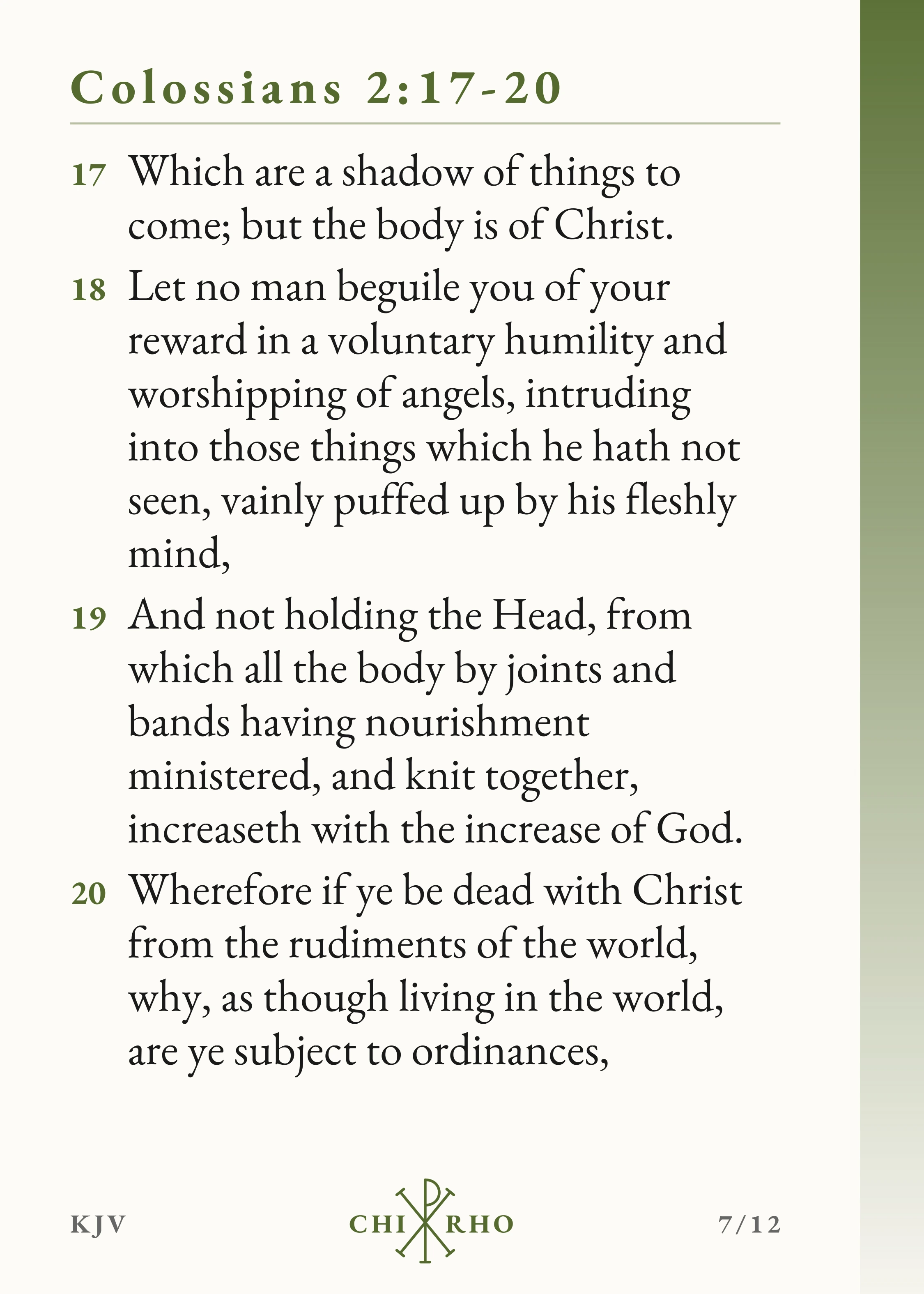 Colossians card 13